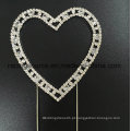 Vintage Rhinestone Single Heart Wedding Cake Topper